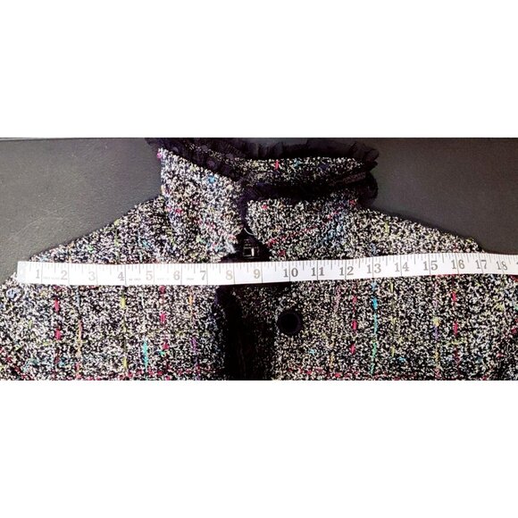 Vtg 80s/90s Sweater Cardigan Sz L BEREK by Takako Sakon Woven Multi Color Lace - Picture 16 of 16